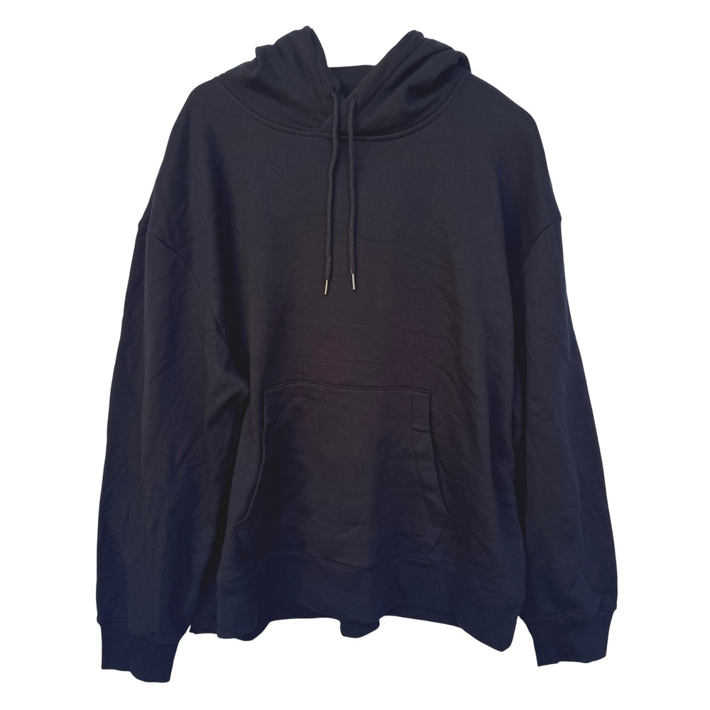 Mode of One Mens Relaxed-Fit Fleece Hoodie Deep Black XXL 100187084MN NEW‎